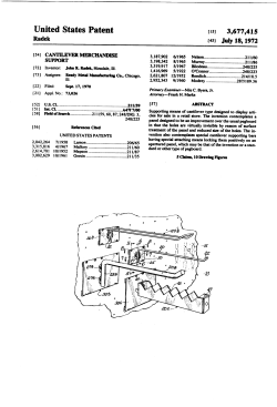 Cantilever merchandise support