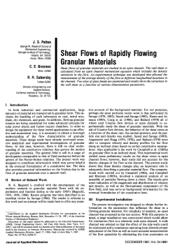 Shear Flows of Rapidly Flowing Granular Materials