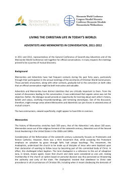 130306 Final Mennonite-Adventist Dialogue