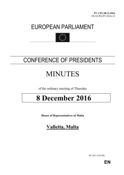 MINUTES 8 December 2016
