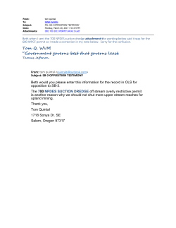 Tom Q. WVM &ldquo;Government governs best that governs least.