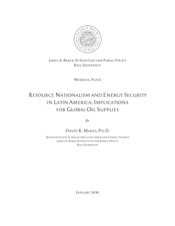 resource nationalism and energy security in latin america