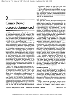 Camp David Accords Denounced - Executive Intelligence Review