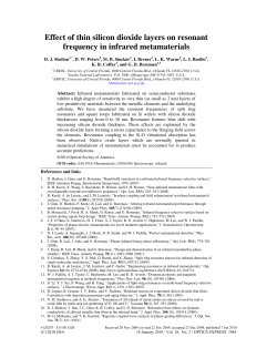 Effect of thin silicon dioxide layers on resonant frequency in infrared