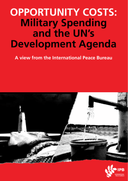 Opportunity Costs: Military Spending and the UN`s Development