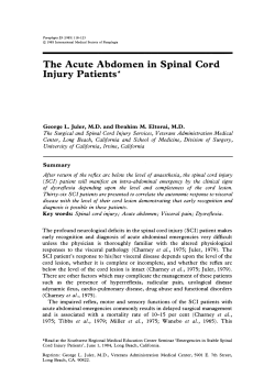 The acute abdomen in spinal cord injury patients