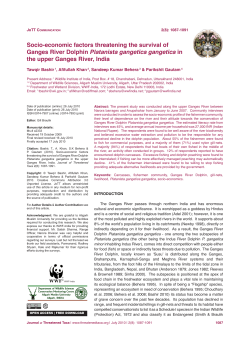 Socio-economic factors threatening the survival of Ganges River