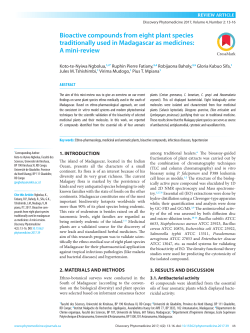 a .39 Bioactive compounds from eight plant species traditionally