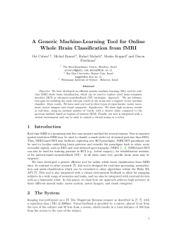 A Generic Machine-Learning Tool for Online Whole Brain