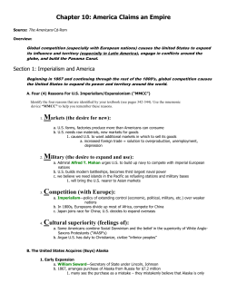 Imperialism (notes from The Americans)