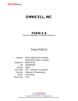 omnicell, inc - Omnicell Investor Relations