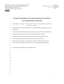 Microbial methanogenesis in the sulfate