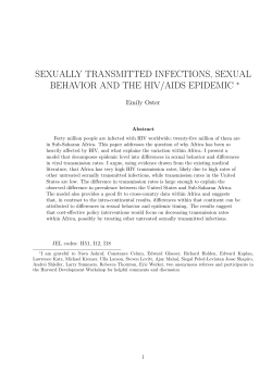 sexually transmitted infections, sexual behavior and the hiv/aids