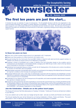 Summer 2004 - Encephalitis Society