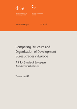 Comparing Structure and Organisation of Development
