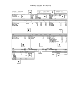 Advice Paystub Guide - University of North Dakota