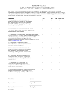 TERRAPIN TRADER SURPLUS PROPERTY CLEANING