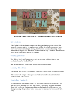 ECONOMIC CHANGE AND URBAN GROWTH IN POST CIVIL WAR