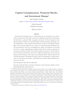 Capital Unemployment, Financial Shocks, and Investment Slumps