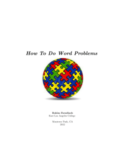 How To Do Word Problems