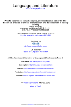 Language and Literature