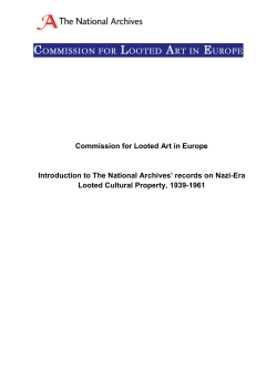 Introduction to The National Archives` records on Nazi