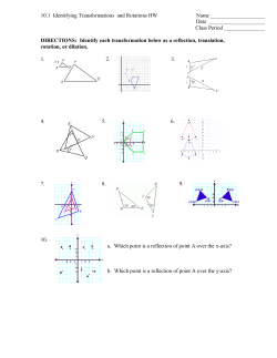 10.1 Identifying Transformations and Rotations HW Name Date