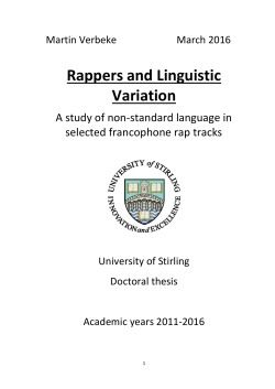 Rappers and Linguistic Variation