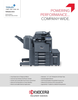 Detailed Specifications - KYOCERA Document Solutions
