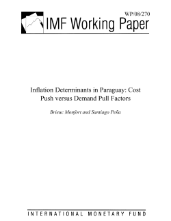 Inflation Determinants in Paraguay: Cost Push versus Demand Pull