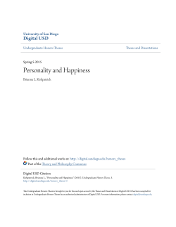 Personality and Happiness - Digital USD