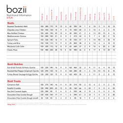 Boziis Bozii Quiches Bozii Treats Nutritional Information