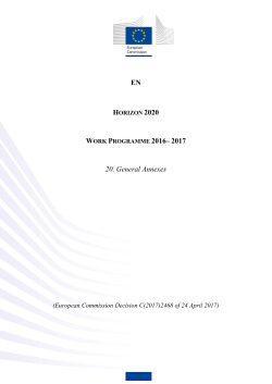 EN WORK PROGRAMME 2016&ndash; 2017 20. General Annexes