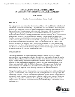 applications of x-ray diffraction in conservation science and