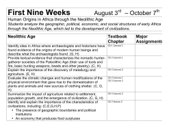 First Nine Weeks