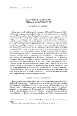 THE FATHER OF ZIONISM: WILLIAM E. BLACKSTONE? jonathan