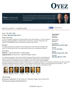 McCulloch v. Maryland | The Oyez Project at IIT