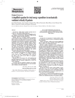 A simplified equation for total energy expenditure in mechanically