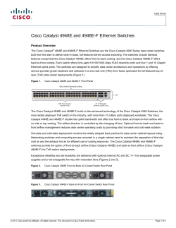 Cisco Catalyst 4948E and 4948E-F Ethernet Switches Data Sheet