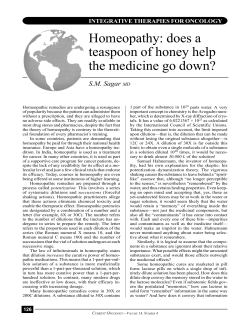 Homeopathy: does a teaspoon of honey help the