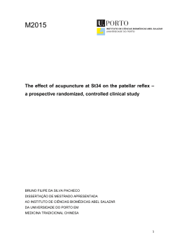 The effect of acupuncture at St34 on the patellar reflex