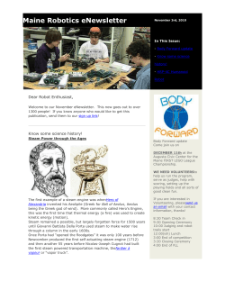 Maine Robotics eNewsletter