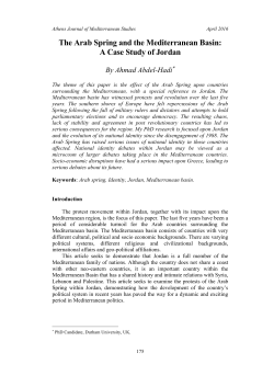 The Arab Spring and the Mediterranean Basin