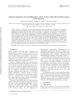Chemical composition and anti-inflammatory activity