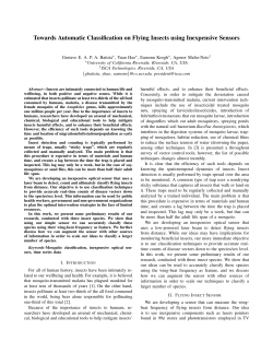 Towards Automatic Classification on Flying Insects using