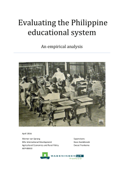 Evaluating the Philippine educational system