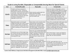Guide to Using Durable, Disposable or Compostable Serving Ware