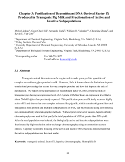 Purification of Recombinant DNA-Derived Factor IX Produced in