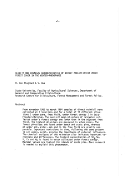 ACIDITY AND CHEMICAL CHARACTERISTICS OF DIRECT