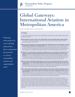 Global Gateways: International Aviation in Metropolitan America